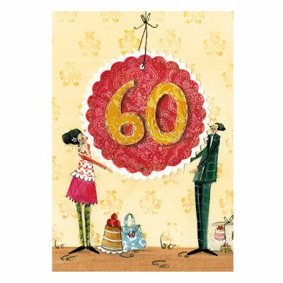 Postkarte zum 60. Geburtstag
