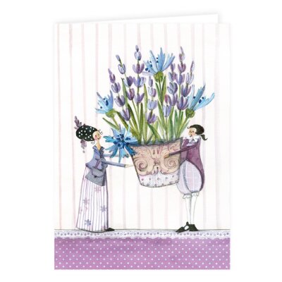 Doppelkarte Lavendel