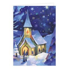 Adventskalender-Doppelkarte Weihnachtsabend