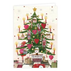 Adventskalender-Doppelkarte Weihnachtsbaum