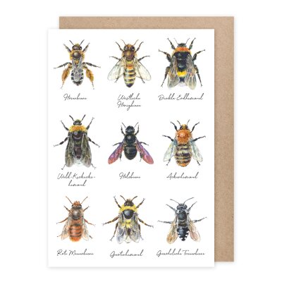 Doppelkarte Bienen
