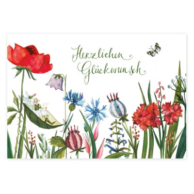 Postkarte Blumen