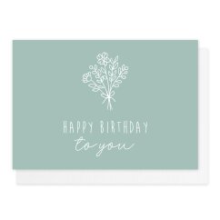 Doppelkarte Happy Birthday to you