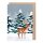 Doppelkarte Winternacht Hirsch im Schnee
