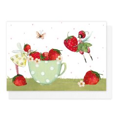 Doppelkarte Erdbeere