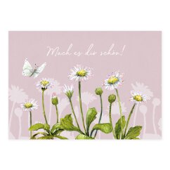 Postkarte Gänseblümchen
