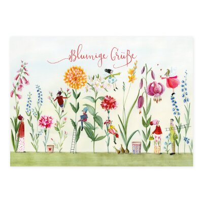 Postkarte Blumenpracht