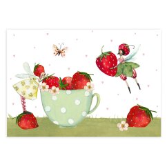 Postkarte Erdbeere