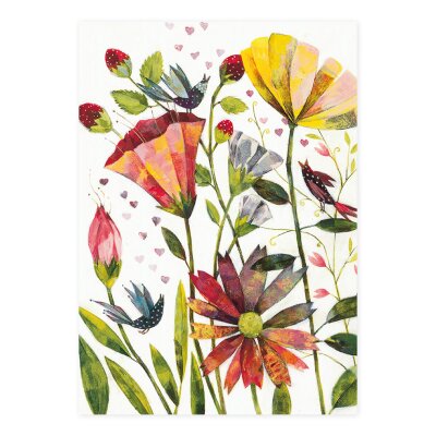 Postkarte mit wilder Sommerwiese