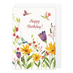 Doppelkarte zum Geburtstag Blütenpoesie