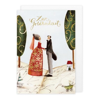Doppelkarte Paar zur Goldenen Hochzeit