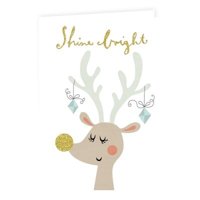 Weihnachtskarte "Shine bright"