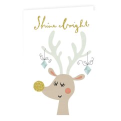 Weihnachtskarte &quot;Shine bright&quot;