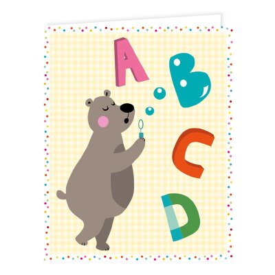 Geschenkkärtchen ABC-Bär